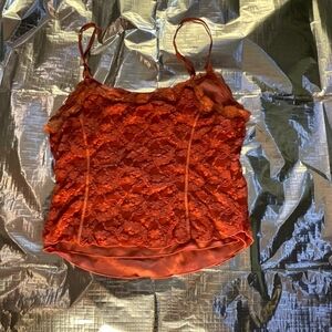 Allen B. By Allen Schwartz Lace Camisole - Deep Orange
